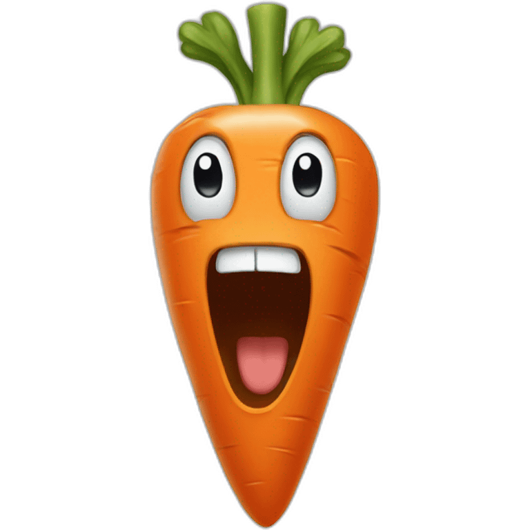 carrot screaming emoji