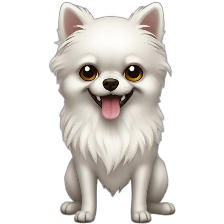 white-pomeranian zombie custom emoji