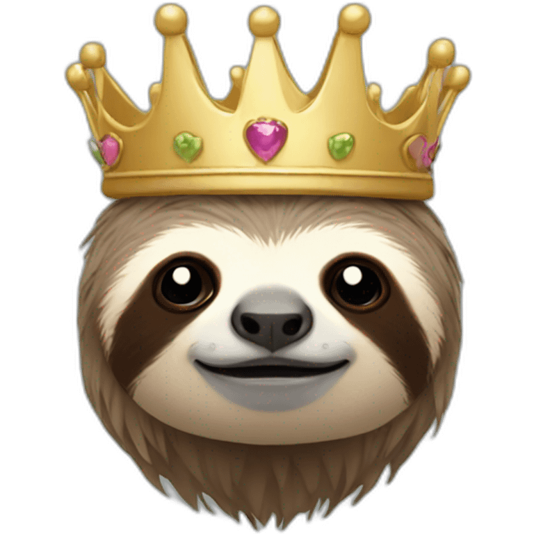 sloth with crown emoji