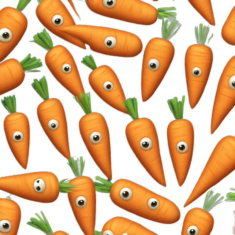 Carrot with eyes emoji