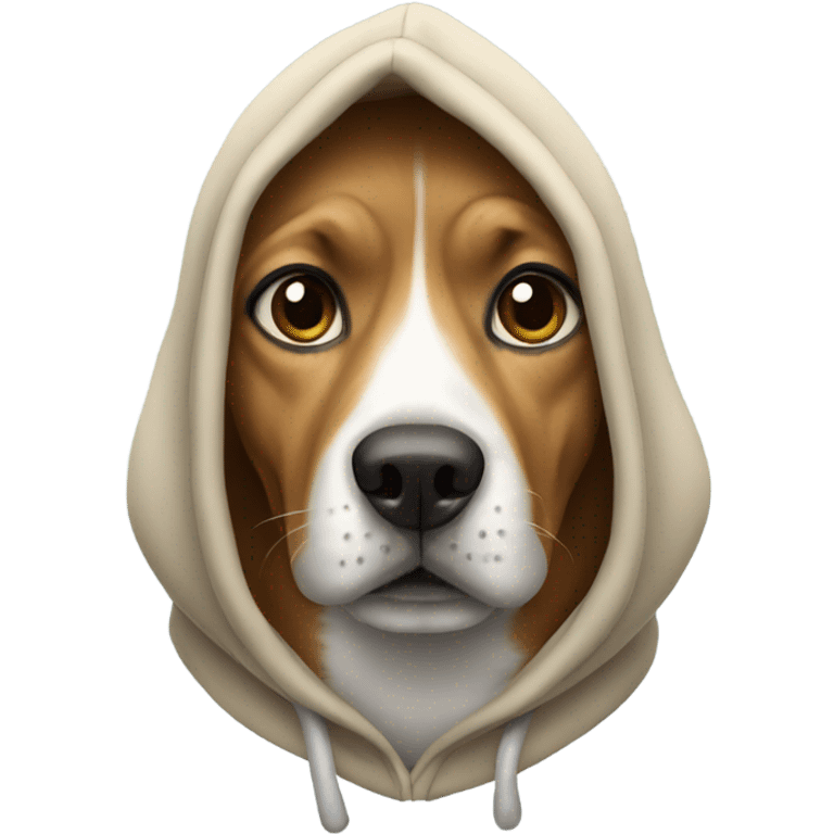 Dog wearing hoodie  emoji