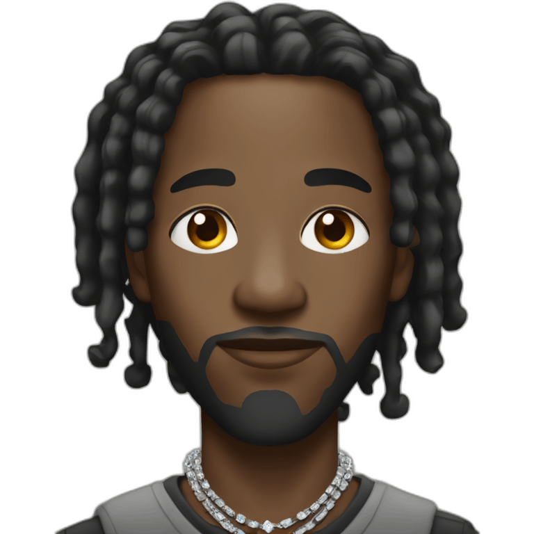 Black man with short dreadlocks and big diamond chains  emoji