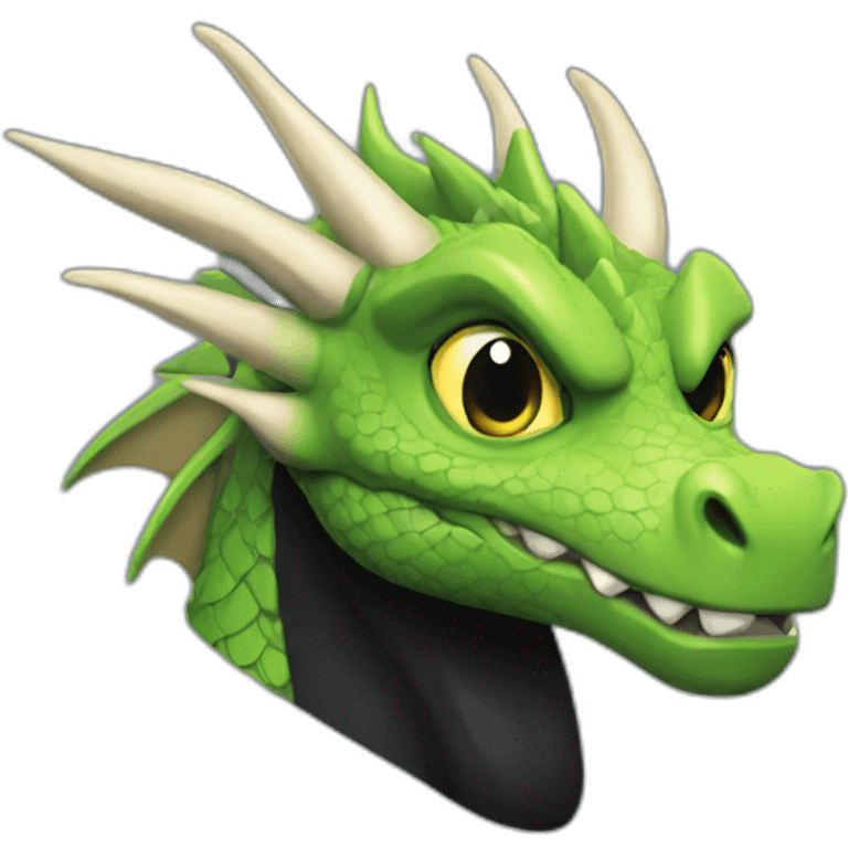 dragon noir electric emoji