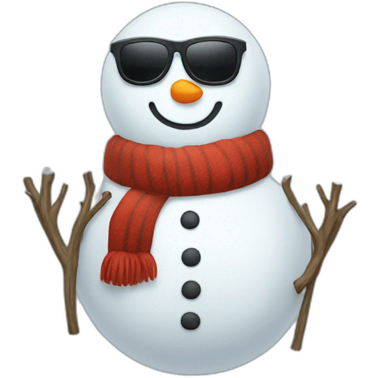 Snowman with sunglasses emoji