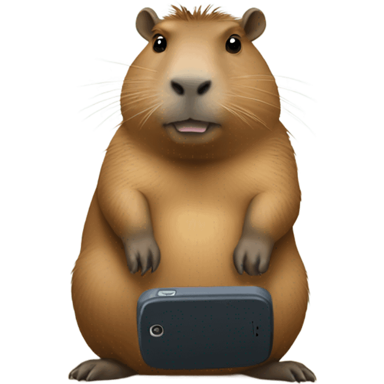 capybara takes video on phone emoji