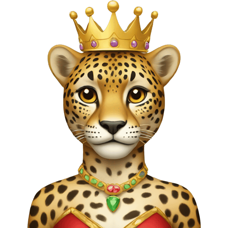 Female jaguar with crown emoji