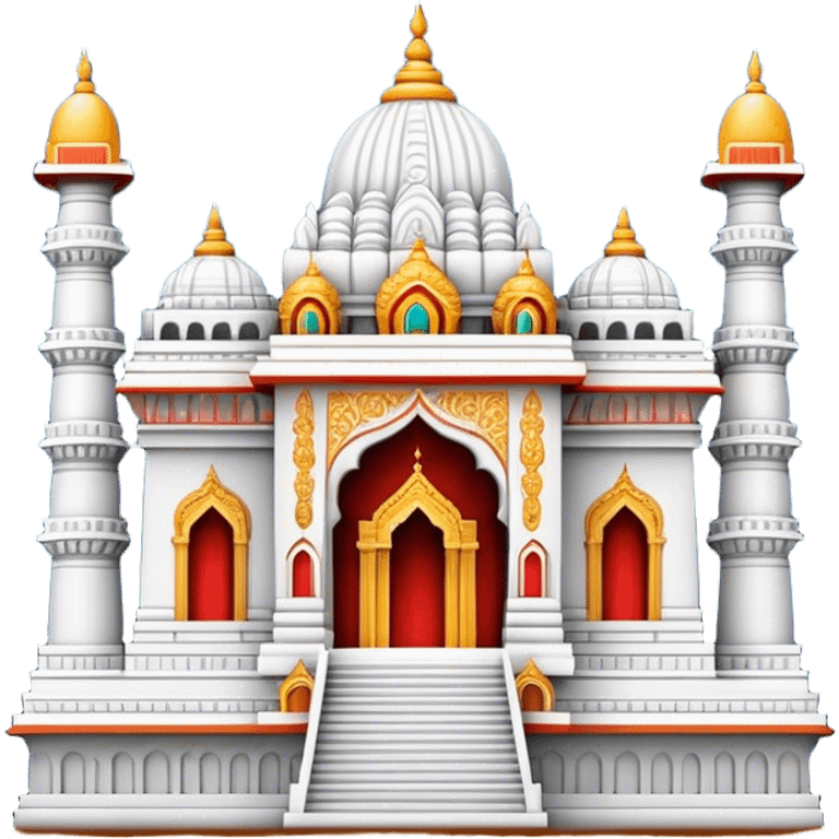 Cinematic Realistic Tirupati Balaji Temple Landmark Emoji, depicted with intricate carvings and spiritual aura rendered with lifelike detail and radiant, divine lighting. emoji