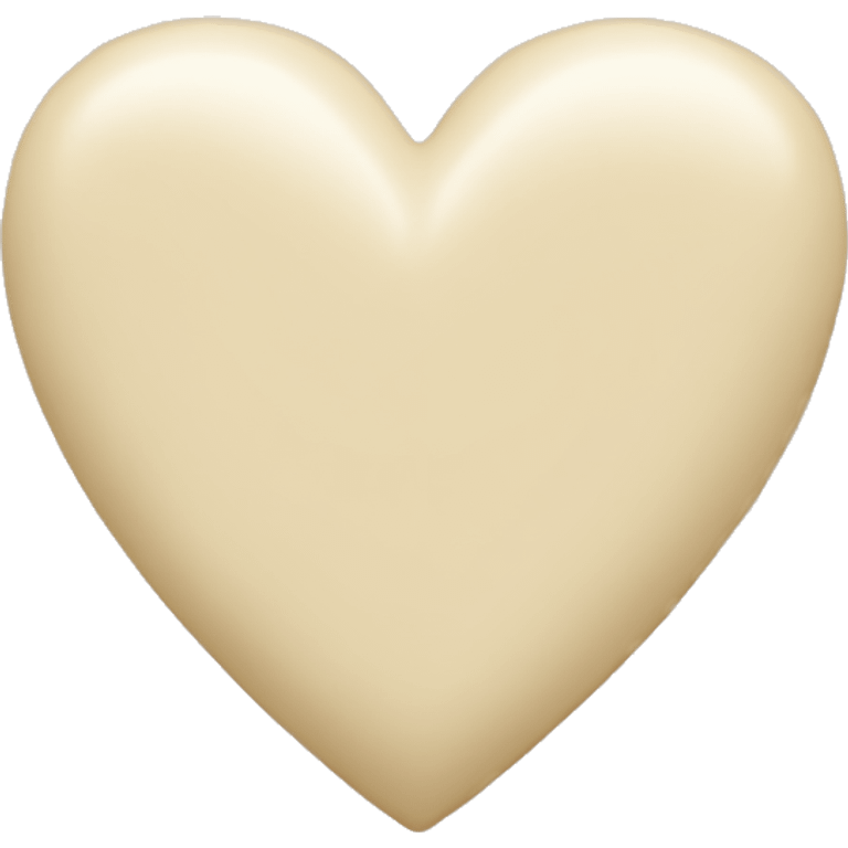 Cream coloured heart  emoji