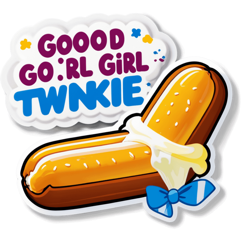 ￼ a caption saying good girl, the picture being a Twinkie with three times the amount of cream on it emoji