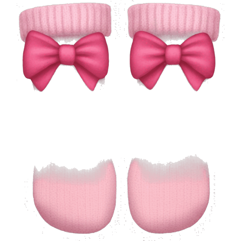 Pink bow socks  emoji