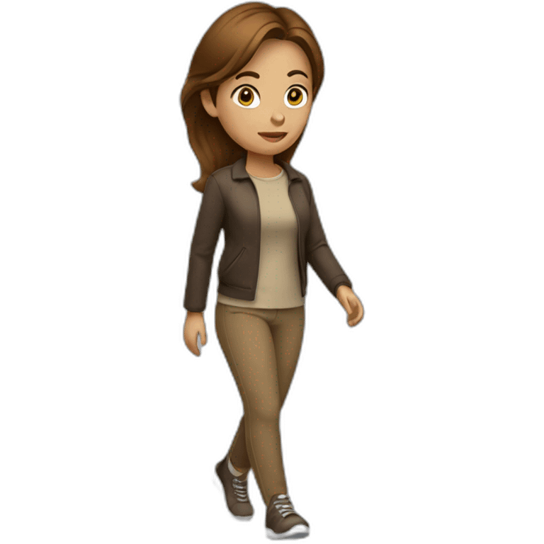 brown-hair-woman-walking emoji