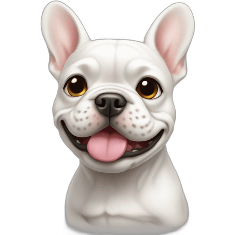 white frenchie dog emoji