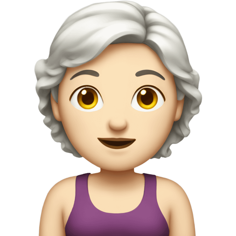 Fat white woman emoji