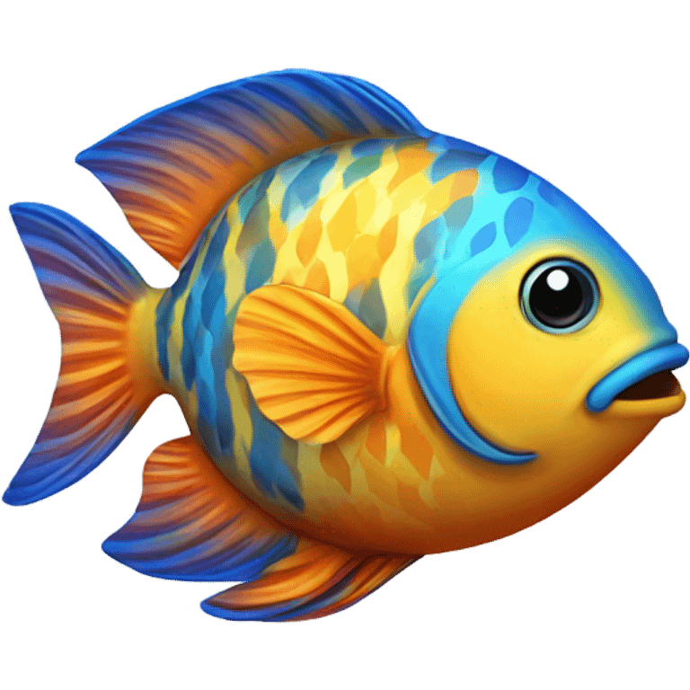 colorful fat fish emoji