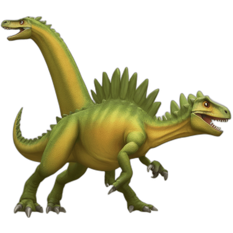 Stegosaurus Deinonychus battle emoji