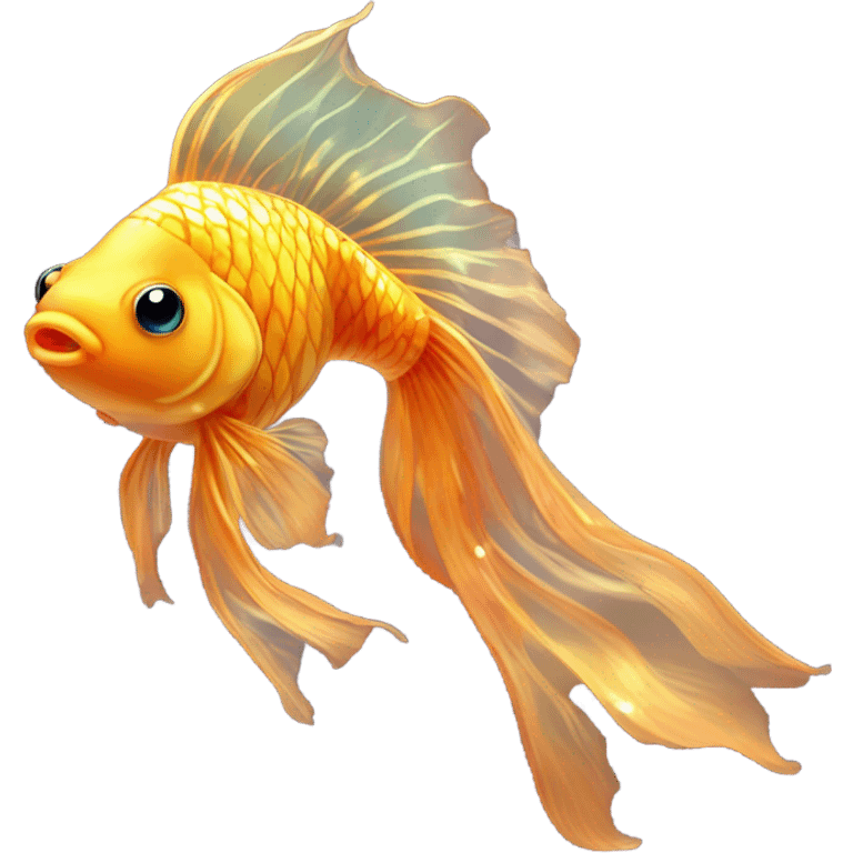 mirror ball goldfish emoji