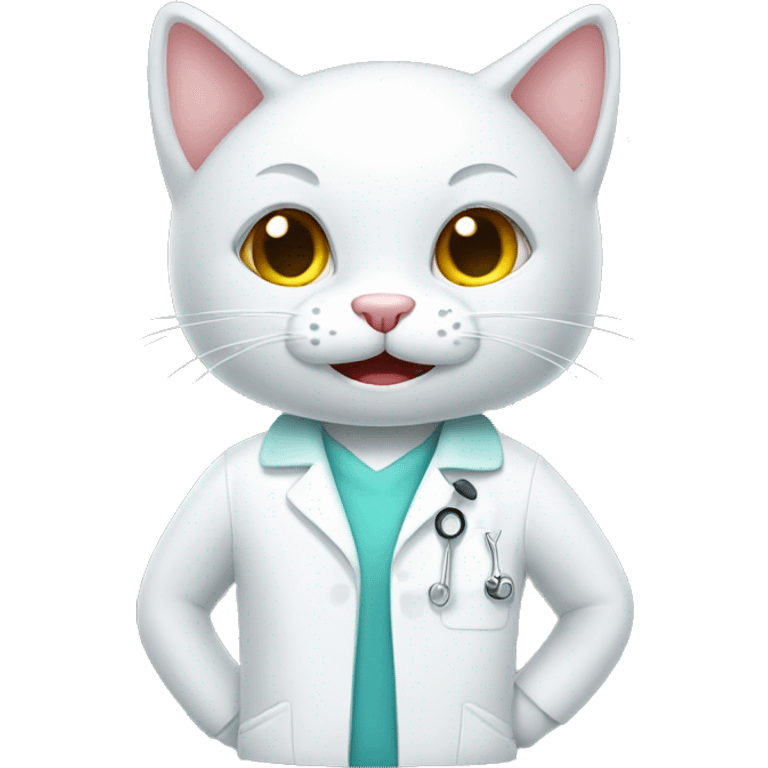 White kitty dentist  emoji