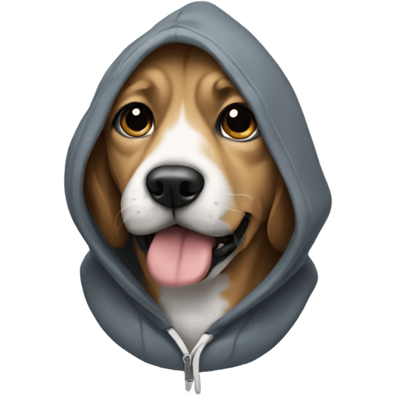 dog wearing a hoodie emoji