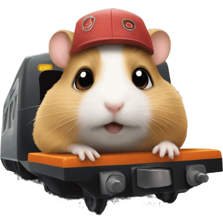 hamster rides a train emoji