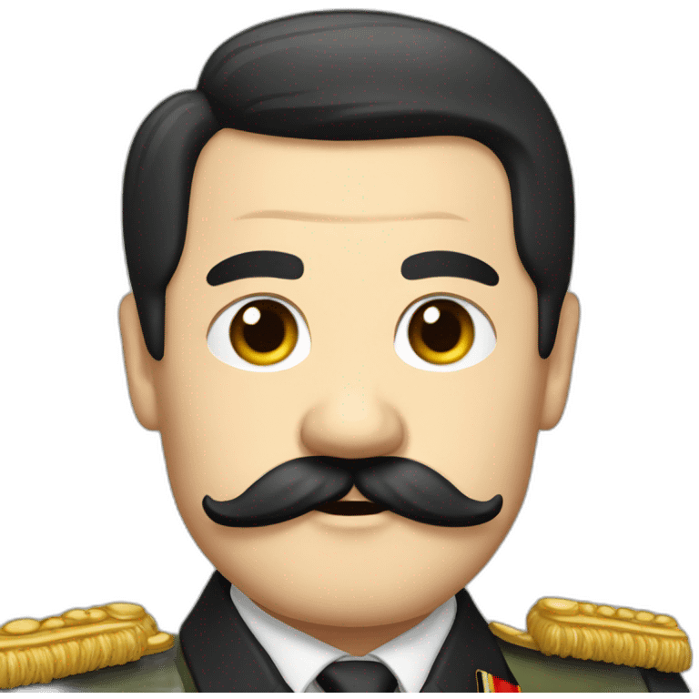 German dictator with black hair and square mustache emoji