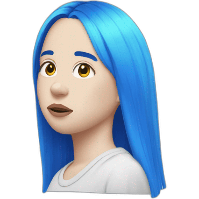 Billie eilish cheveux bleu emoji