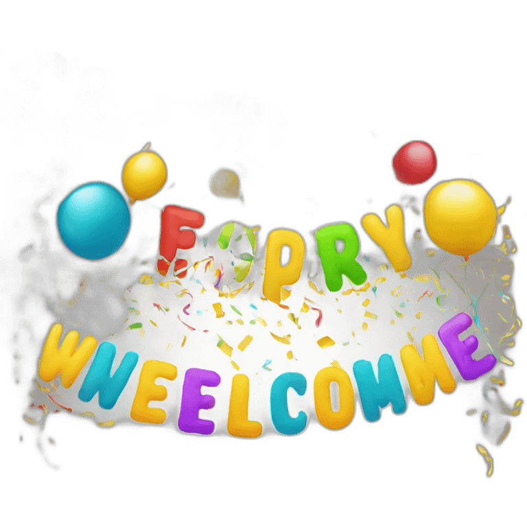 welcome banner with party popper emoji