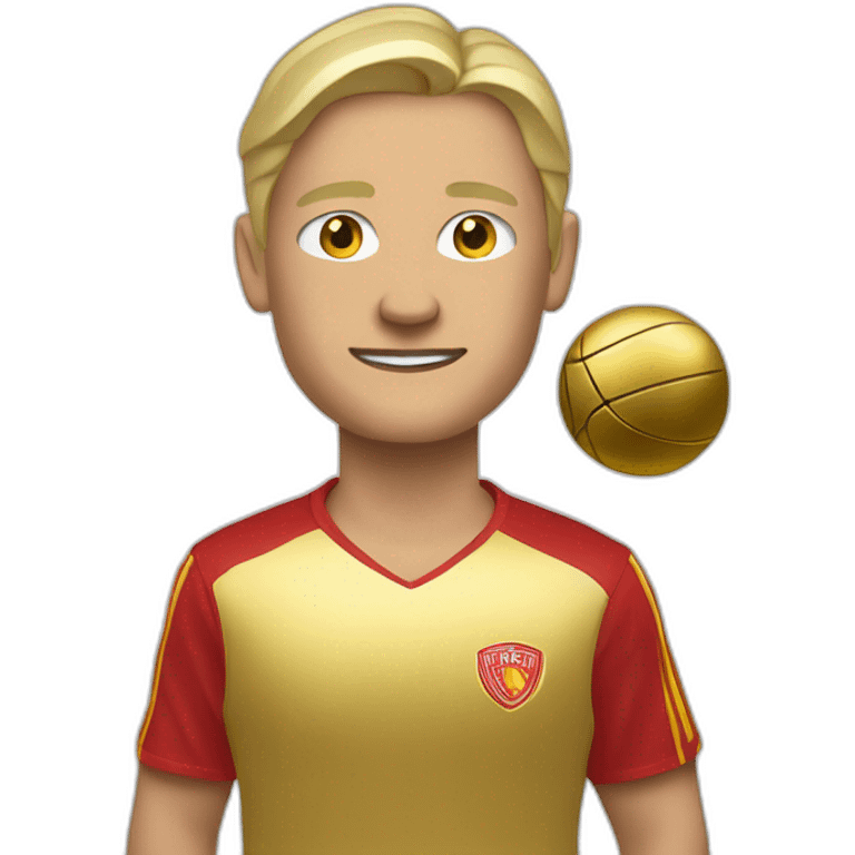 Haaland with a gold ball emoji