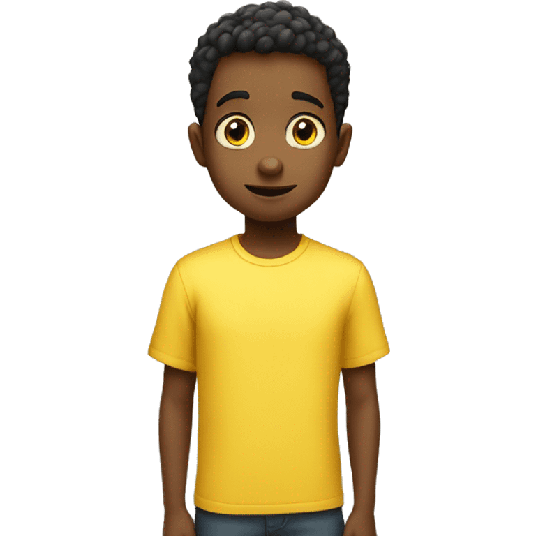 curious boy in yellow shirt emoji