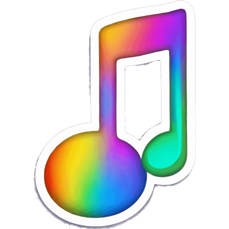 music note rainbow sticker emoji