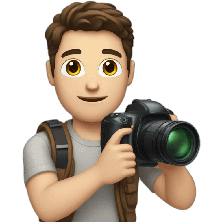 white male brunette youtuber with camera in hand emoji