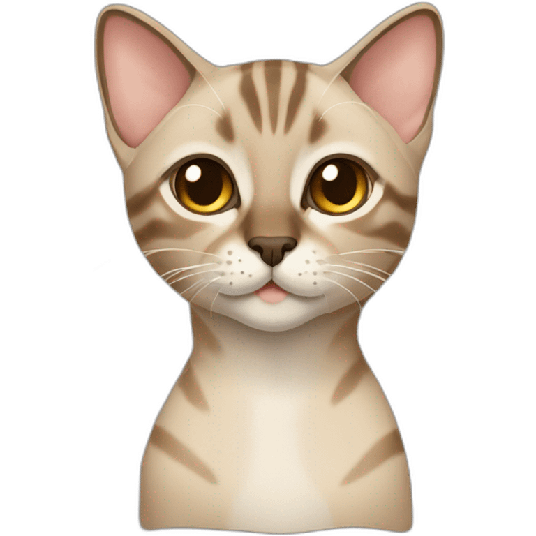 Tabby Siamese cat emoji