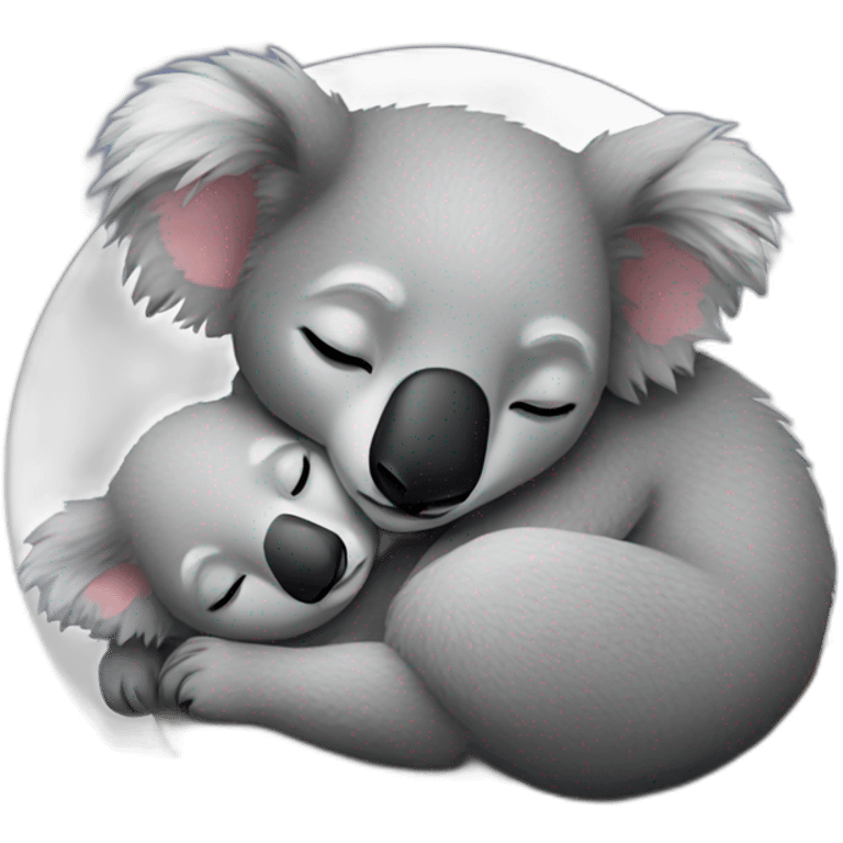 cuddling koalas sleeping emoji