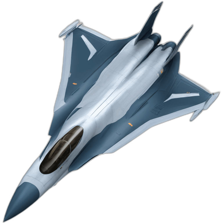 supersonic fighter jet，topview emoji