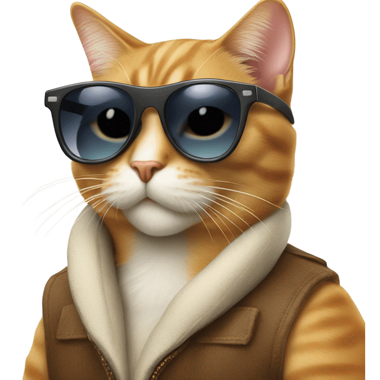 Cat with sunglasses emoji