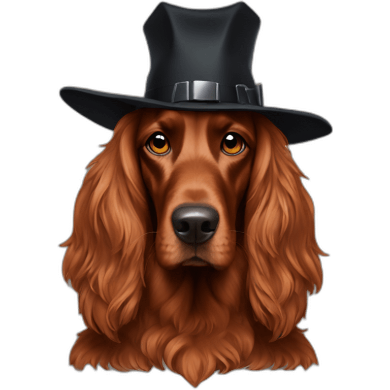 irish setter dressed like batman emoji