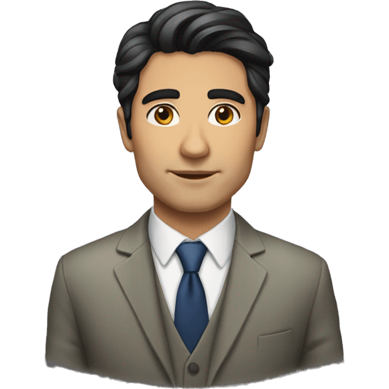 male EU lawyer dark hair olive skin emoji