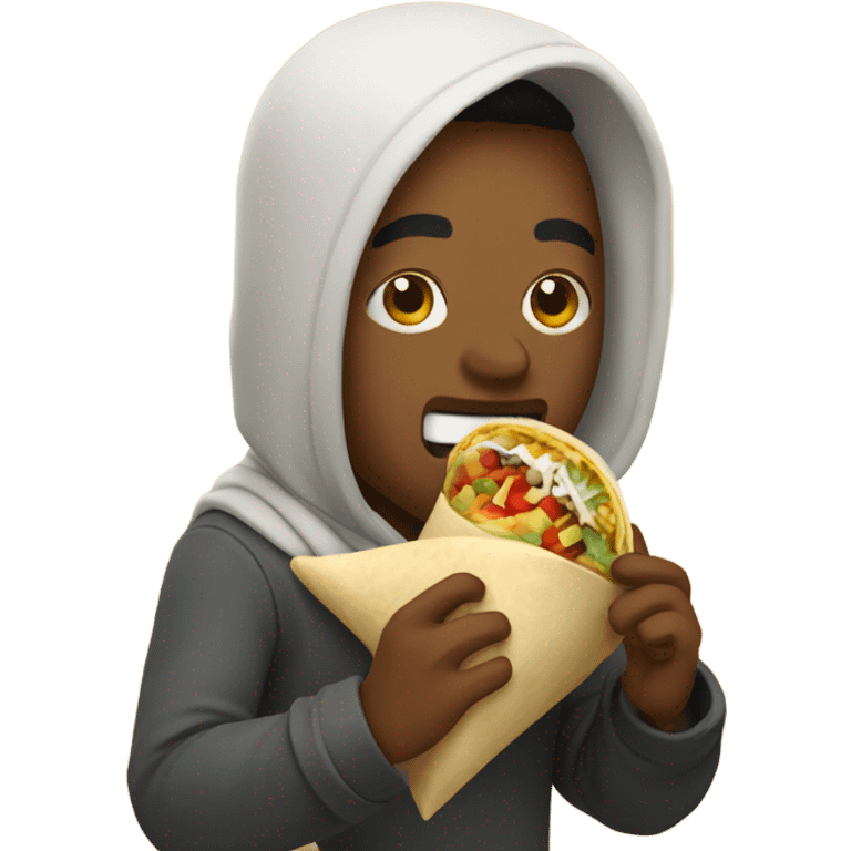 Mitesh eating a burrito  emoji