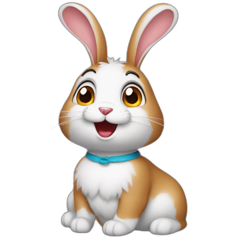 Funny rabbit emoji