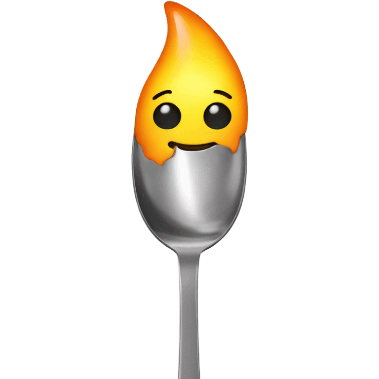 spoon over lighter emoji