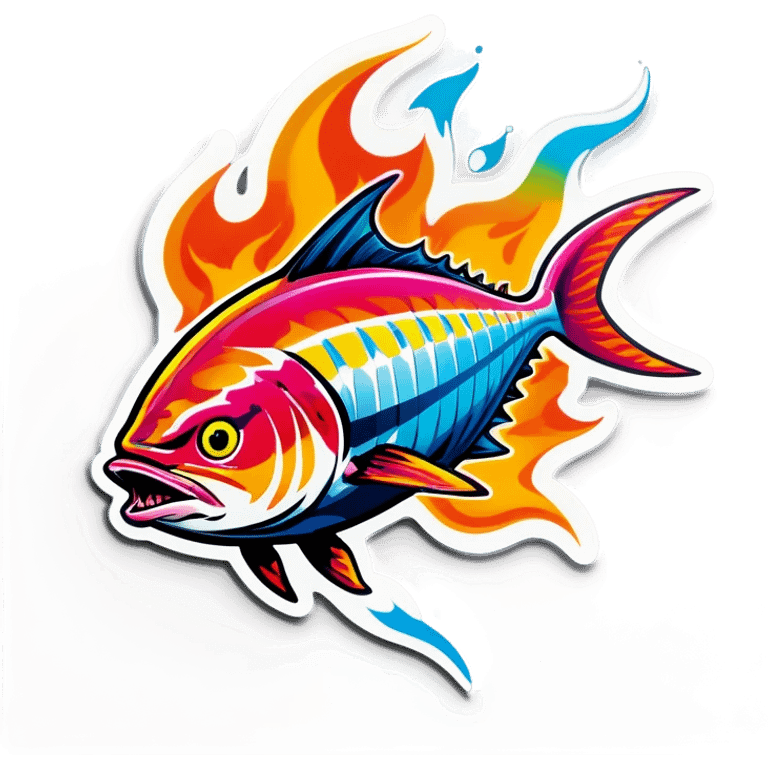 flaming tuna fish emoji