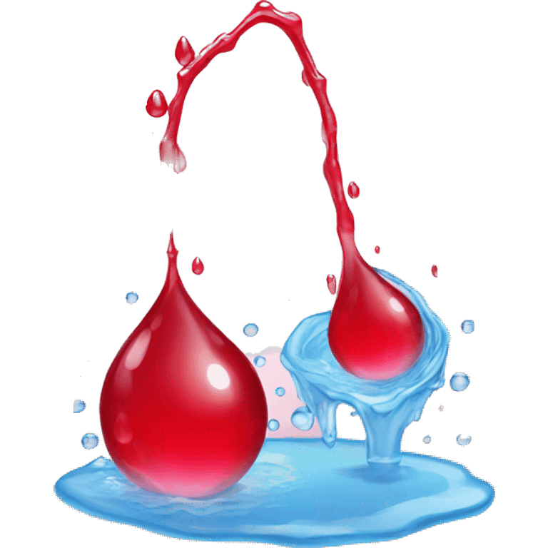 Red water drops emoji