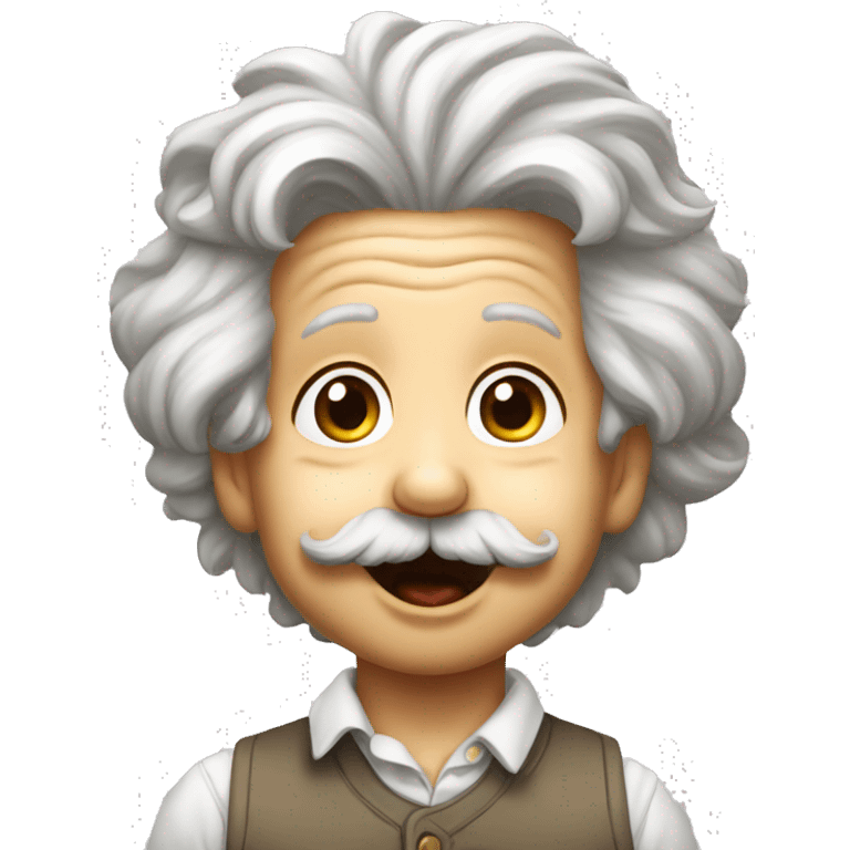 albert einstein as a kid with tongue out emoji