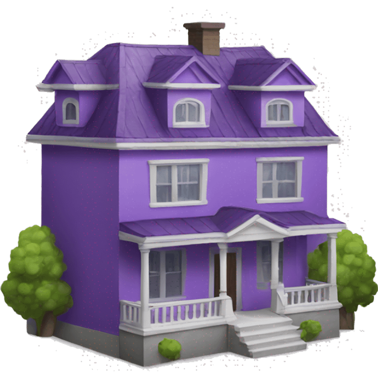 Purple villa building  emoji