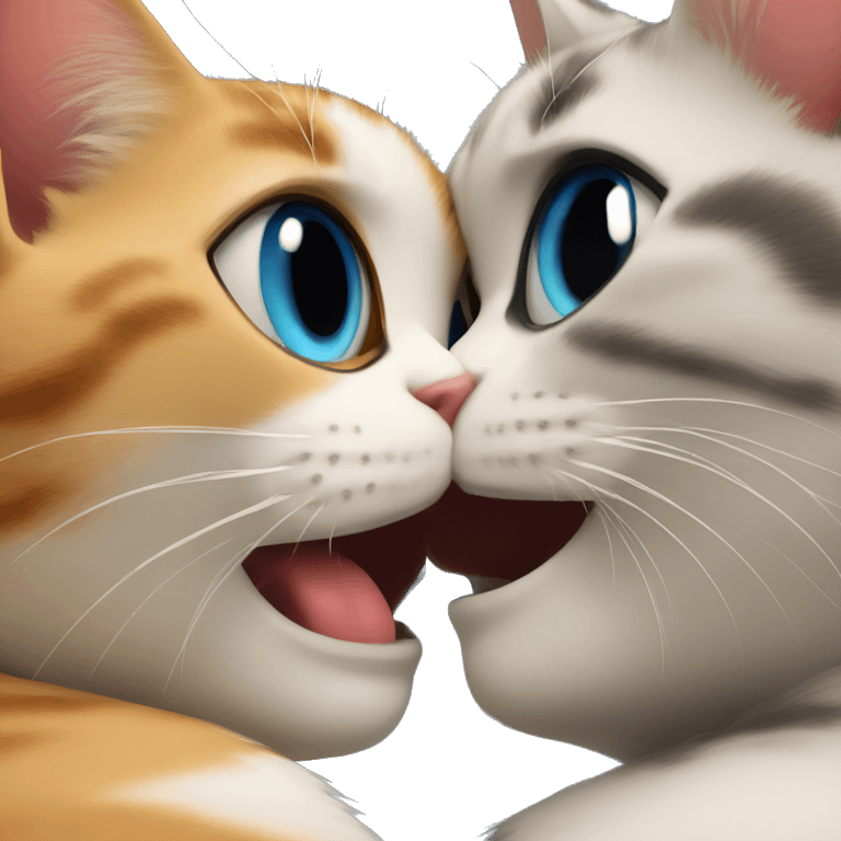 Cats kissing  emoji