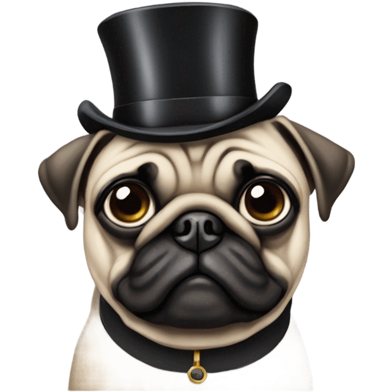 pug with a monocle emoji