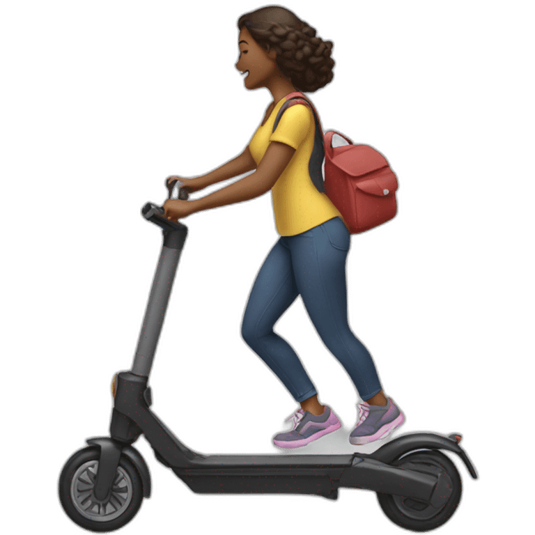 women kicking electric scooter emoji