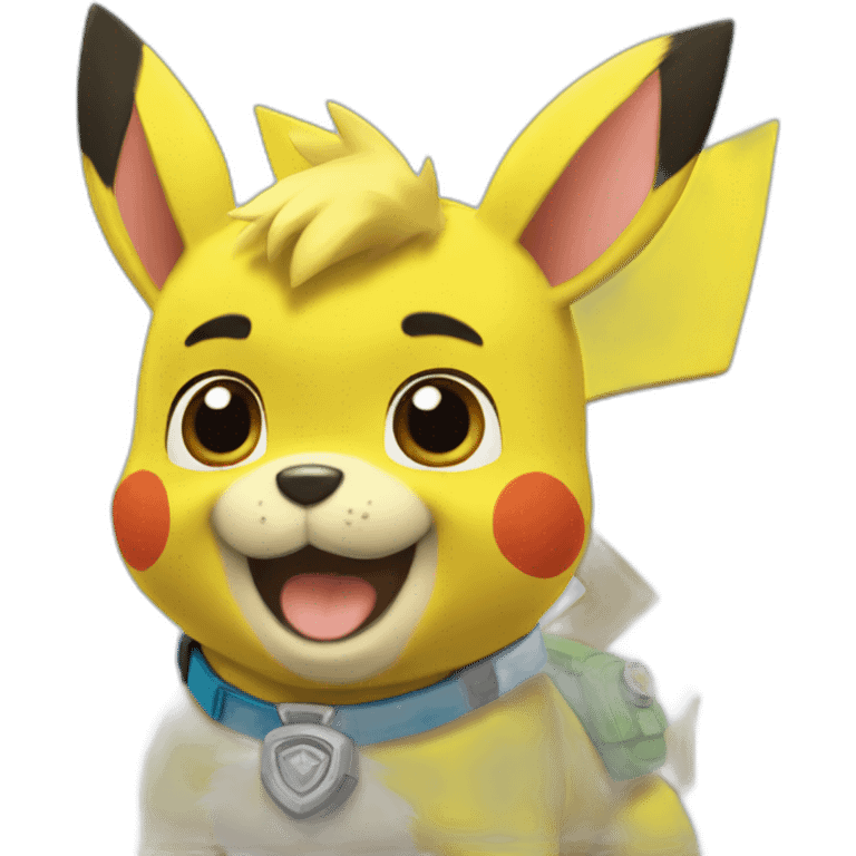 pikachu in paw patrol emoji