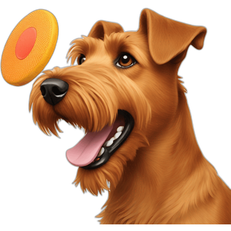 irish terrier playing frisbee emoji