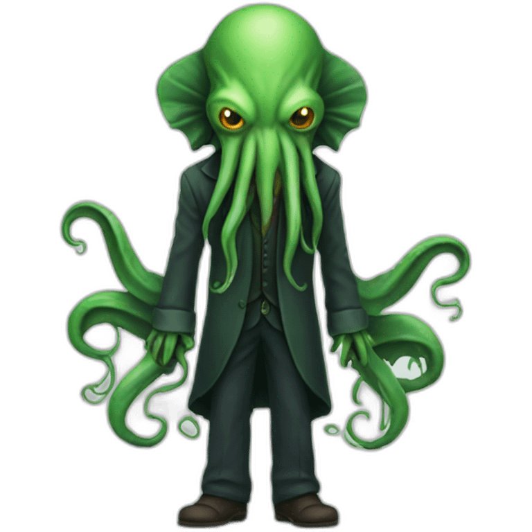 standing cthulhu thinking man emoji