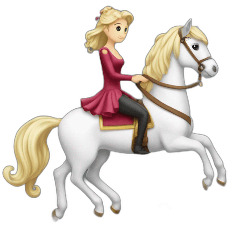 marriée sur une licorne emoji